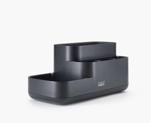 Joseph Joseph EasyStore organizer na kosmetyki do łazienki czarny z przegródkami nowoczesny