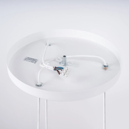 Nowoczesna lampa wisząca NICUS 3P biała do salonu i jadalni potrójna metalowa