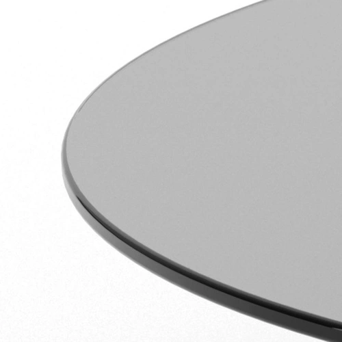 Stolik kawowy Samos 80 cm okrągły szklany dymiony czarny nowoczesny