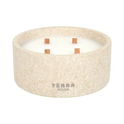 Świeca zapachowa Terra Nova Intesi 4-knotowa beżowa dekoracyjna 19 cm
