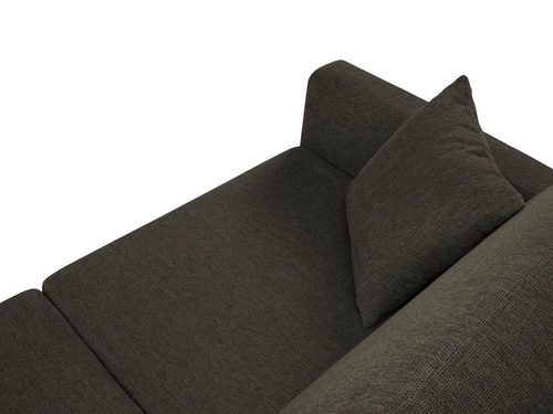 Narożnik z funkcją spania Gabriel Dark Grey Structured Fabric prawostronny