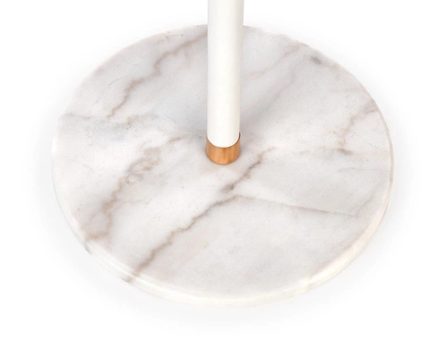 Wieszak stojący do przedpokoju Pump biały drewniany nowoczesny skandynawski Intesi