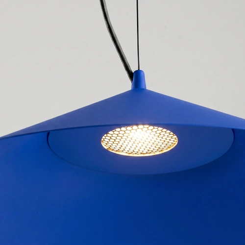 Lampa wisząca FINT LED ultramaryna regulowana do salonu 50 cm