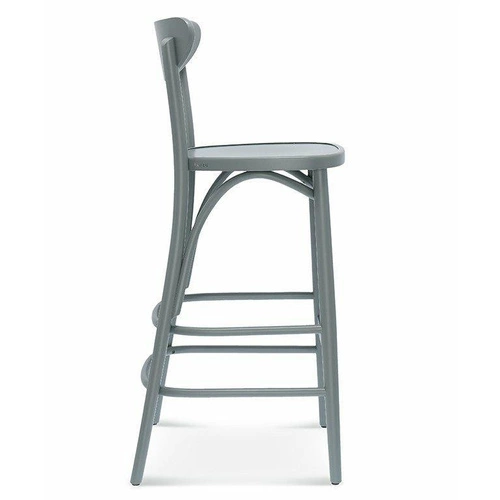 Hoker drewniany tapicerowany z oparciem Fameg BST-1260 personalizowany do kuchni 75 cm