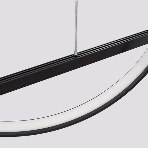 Lampa wisząca LED GLAD czarna nowoczesna regulowana do salonu kuchni lub nad wyspę