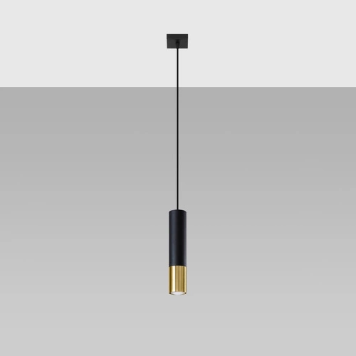 Lampa wisząca LOOPEZ 1 czarny/złoty