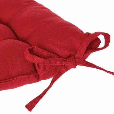 Poduszka na krzesło kwadratowa pikowana Atmosphera 38x38 czerwona do jadalni