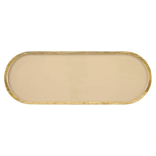 Taca dekoracyjna Dune owalna drewniana mango 50 cm do serwowania Intesi