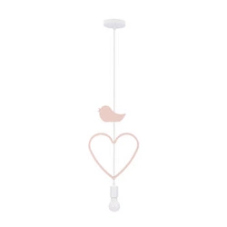 Lampa wisząca Single hb 1x20W E27 iq kids różowy