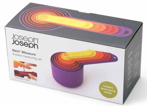 JJ - Zestaw miarek kuchennych NEST 8 szt multikolor