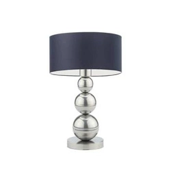 Lampka nocna HONOLULU granatowa z abażurem nowoczesna do sypialni lub salonu 41 cm