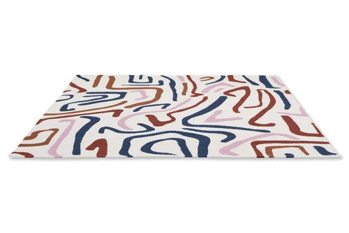 Dywan zewnętrzny Synchronic Orchid 140x200 boho łatwoczyszczący na taras i balkon multikolor