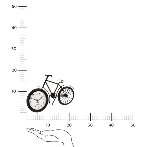Zegar stojący retro Bike Atmosphera czarny metalowy cichy do salonu lub biura