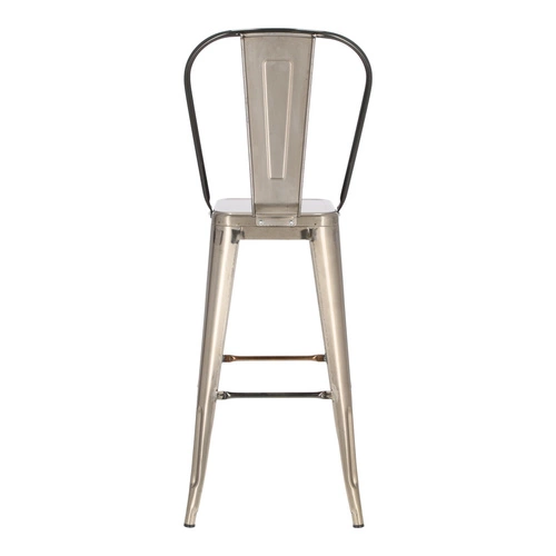 Hoker Paris Back 75cm metaliczny insp. Tolix OUTLET