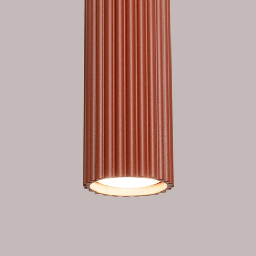 Lampa wisząca KARBON 1 czerwona minimalistyczna regulowana do salonu i nad wyspę