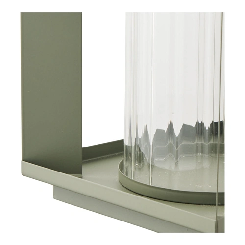 Lampion ogrodowy Lohals zielony szkło i metal dekoracyjny na taras i balkon