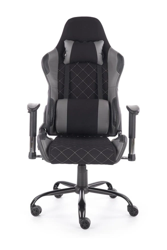 Fotel biurowy ergonomiczny Sajdo Intesi czarny szary obrotowy z regulacją do biurka