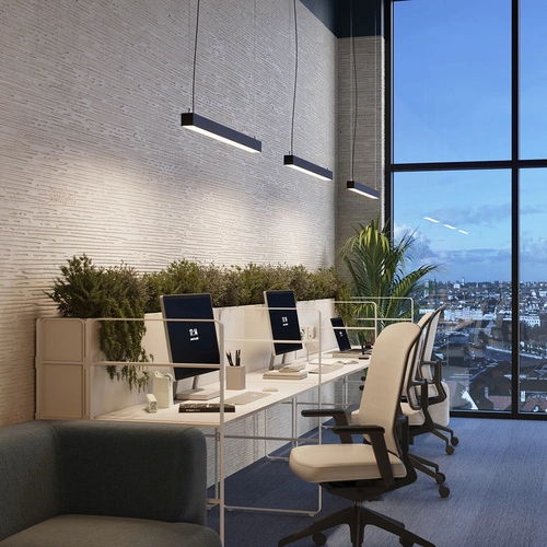 Lampa wisząca PINNE 200 czarna LED minimalistyczna do jadalni i nad stół 200 cm