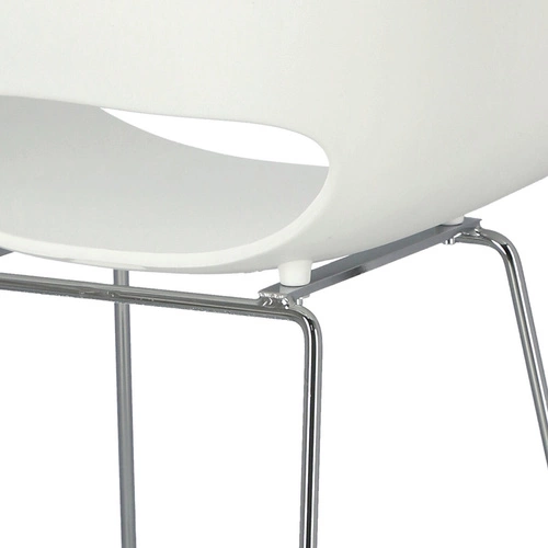 Stołek barowy Shell biały glamour