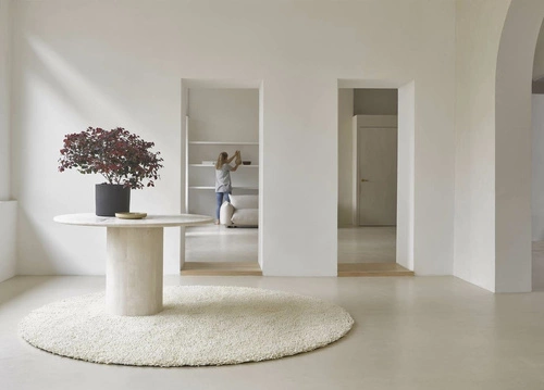 Dywan shaggy wełniany Gravel Woolwhite 170x240 cm do salonu nowoczesny łatwy w czyszczeniu