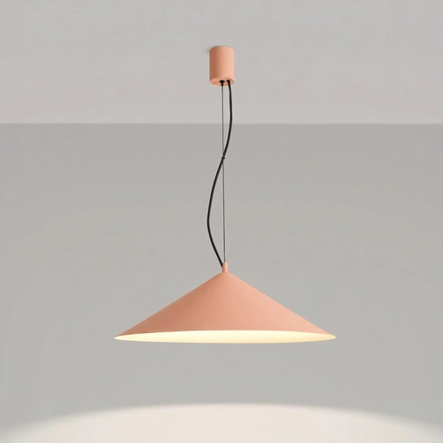 Lampa wisząca FINT LED brzoskwiniowa regulowana do salonu 50 cm