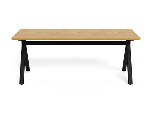 Stół Bristol 200x100 dębowy do jadalni nowoczesny na czarnych nogach