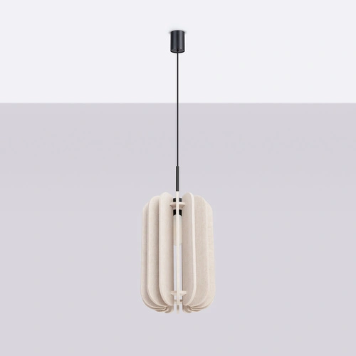 Lampa wisząca MULA 27 beżowa nowoczesna do salonu i jadalni z filcu