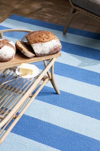 Dywan zewnętrzny nowoczesny Lille niebieski 200x280 geometryczny na taras i balkon