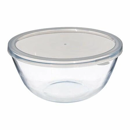 Miska z pokrywką 27 cm szklana