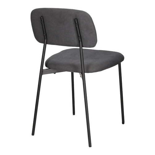 Zestaw 4 krzeseł Esther szare ciemne