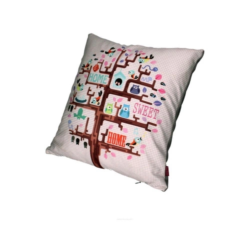 Poduszka dekoracyjna welurowa Sweet Home antyalergiczna do salonu i sypialni 40x40 cm