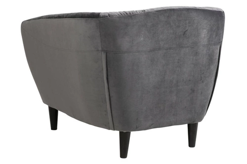 Fotel wypoczynkowy do salonu Ria Actona welur szary glamour pikowany bardzo wygodny 