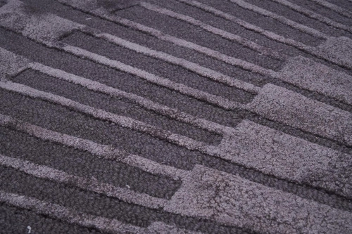 Dywan okrągły nowoczesny Radius Grey 250 cm do salonu i sypialni wełniany ręcznie tkany Carpet Decor