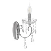 Kinkiet ścienny Aurora chrom kryształowy w stylu ludwikowskim do salonu i jadalni CANDELLUX