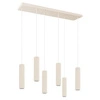 Lampa wisząca LED IVAR 6 punktów beżowa nad stół do salonu 80 cm