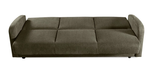 Sofa rozkładana z funkcją spania Corsica zielona 3 osobowa z pojemnikiem do salonu