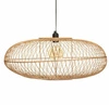 Lampa wisząca Loren bambusowa okrągła regulowana do salonu i nad stół 60cm boho