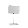 Lampka AMALFI abażur jasny szary stelaż chrom