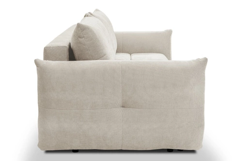 Sofa rozkładana Bode 3 osobowa z funkcją spania do salonu skandynawska beżowo-szara