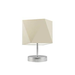 Lampka nocna do sypialni PASADENA beżowa z abażurem nowoczesna metalowa LYSNE 30 cm