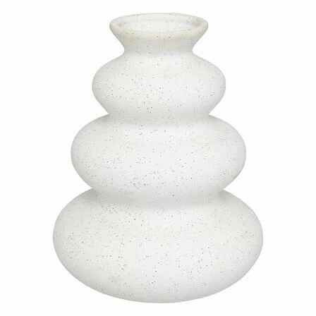 Wazon ceramiczny Olme 20 cm biały dekoracyjny na kwiaty do salonu Atmosphera
