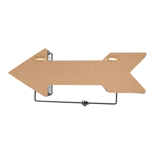 Wieszak ścienny do przedpokoju Intesi Arrow czarny, industrialny z półką na drobiazgi