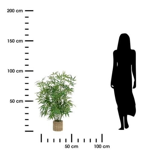 Sztuczny bambus 100 cm Atmosphera w doniczce nowoczesny do salonu i biura jak żywy