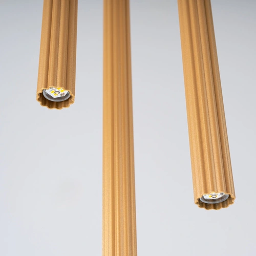 Lampa wisząca ARCHE 3P złota nowoczesna regulowana do salonu i jadalni SOLLUX