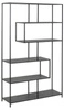 Regał na książki Seaford XV czarny metalowy industrialny do salonu i biura 114 cm Actona