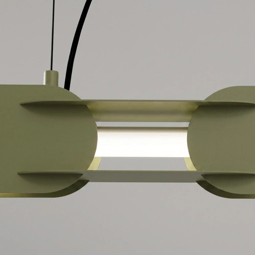 Lampa wisząca LED CHAIN 158 zielona oliwka nad wyspę nowoczesna