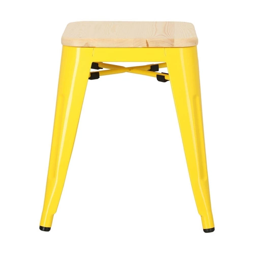 Stołek Paris 2 Wood żółty sosna naturalna