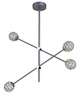 Lampa wisząca Paksos 4xmax 5W G9 LED  szary