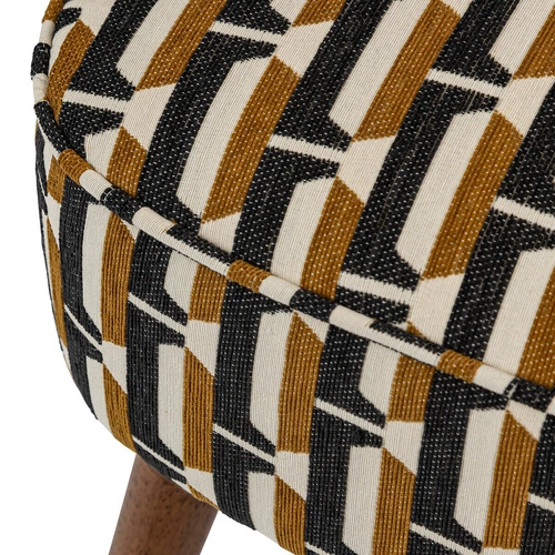 Fotel wypoczynkowy Chiara brązowy tapicerowany do salonu retro z podłokietnikami Atmosphera