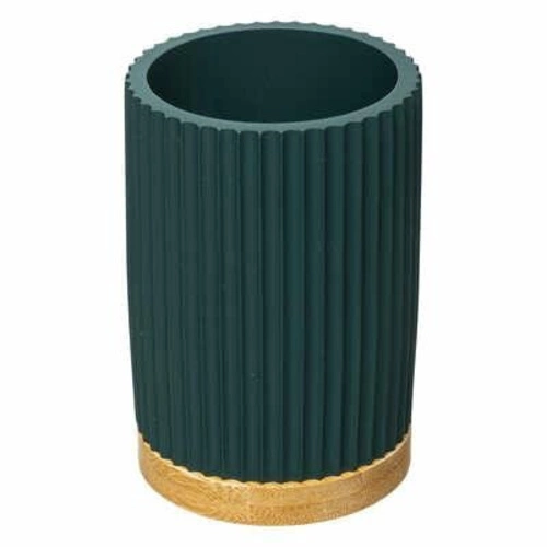 Modern kubek na szczoteczki do zębów do łazienki bambusowy zielony nowoczesny 5five